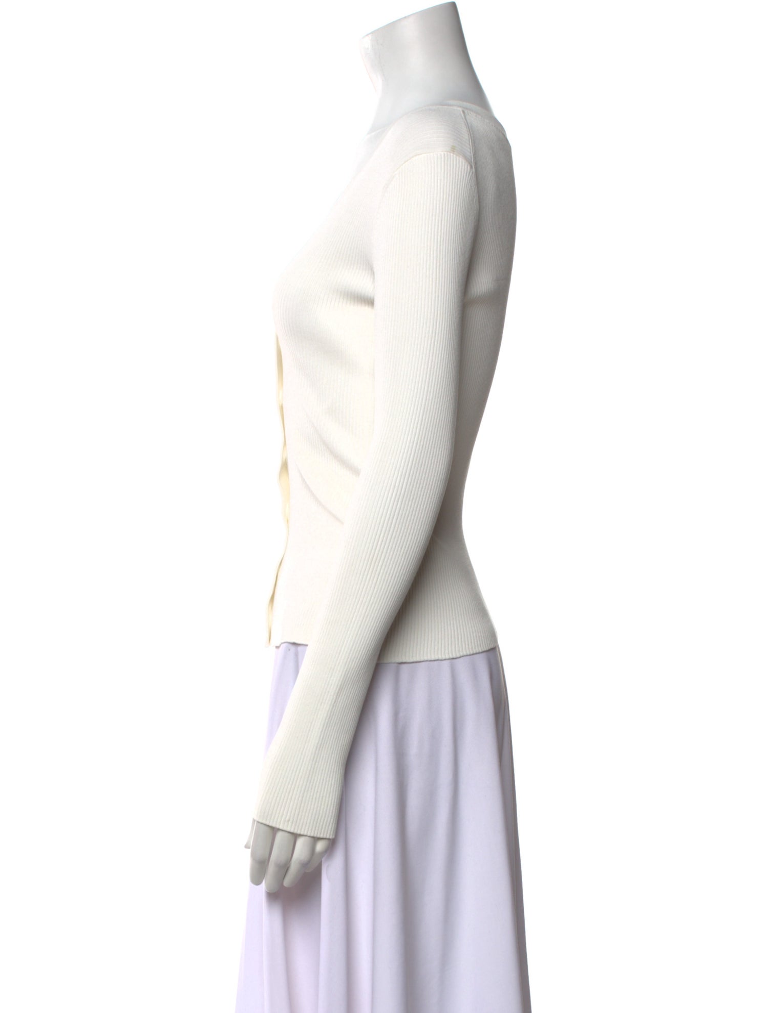 Staud Scoop Neck Long Sleeve Top