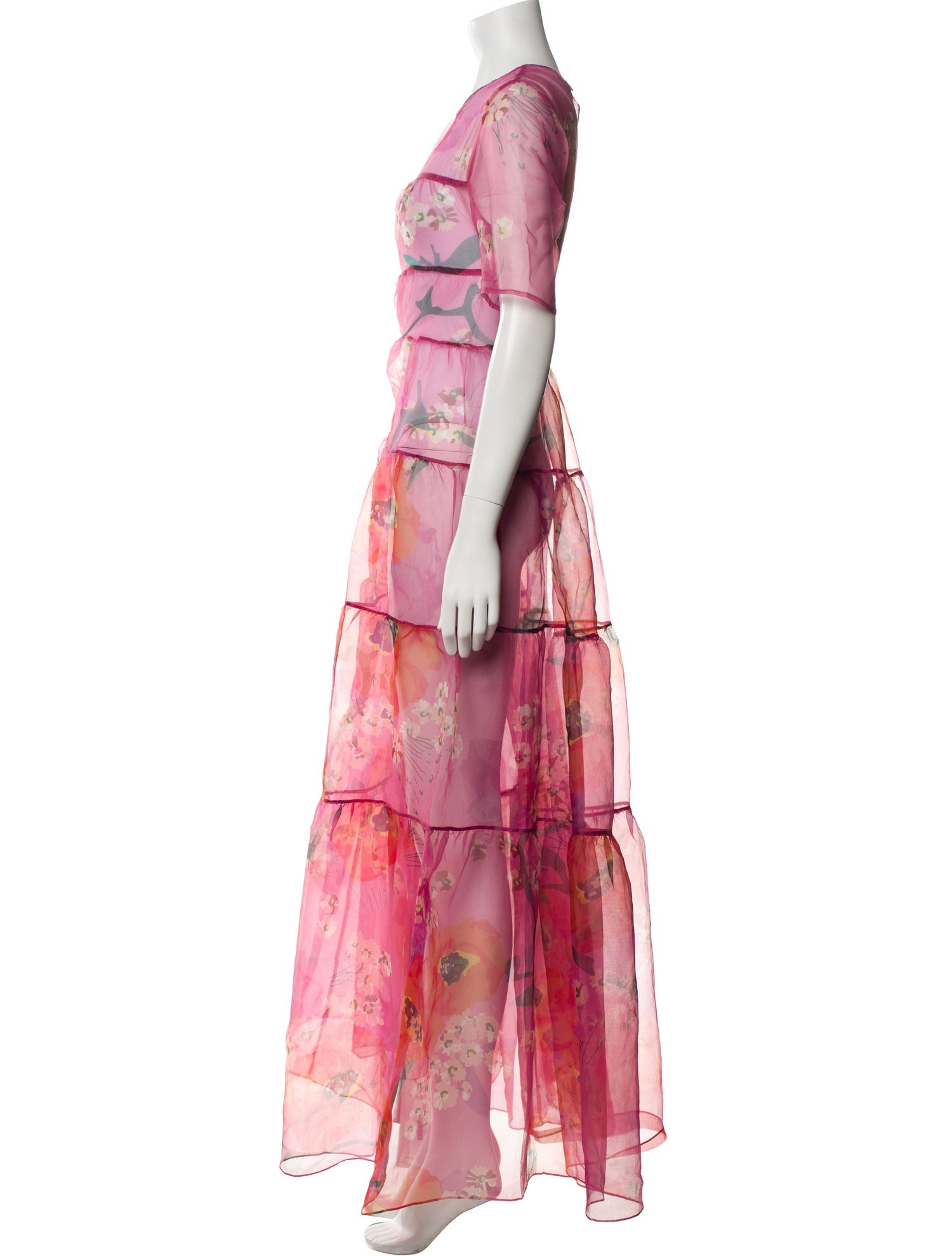 Staud Floral Print Long Dress