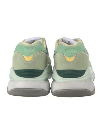 Staud Suede Colorblock Pattern Sneakers
