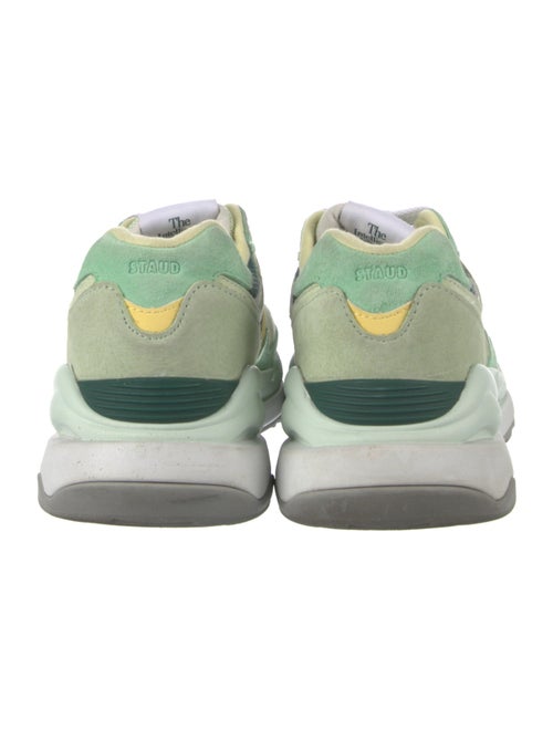 Staud Suede Colorblock Pattern Sneakers