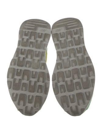 Staud Suede Colorblock Pattern Sneakers