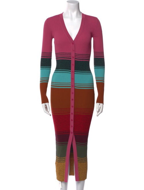 Staud Striped Long Dress