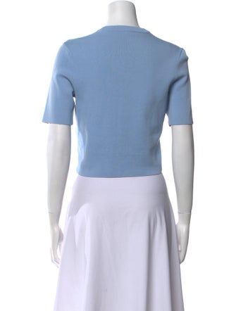 Staud Graphic Print Crew Neck Crop Top