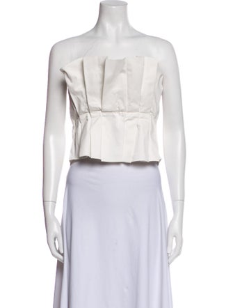 Staud Strapless Crop Top