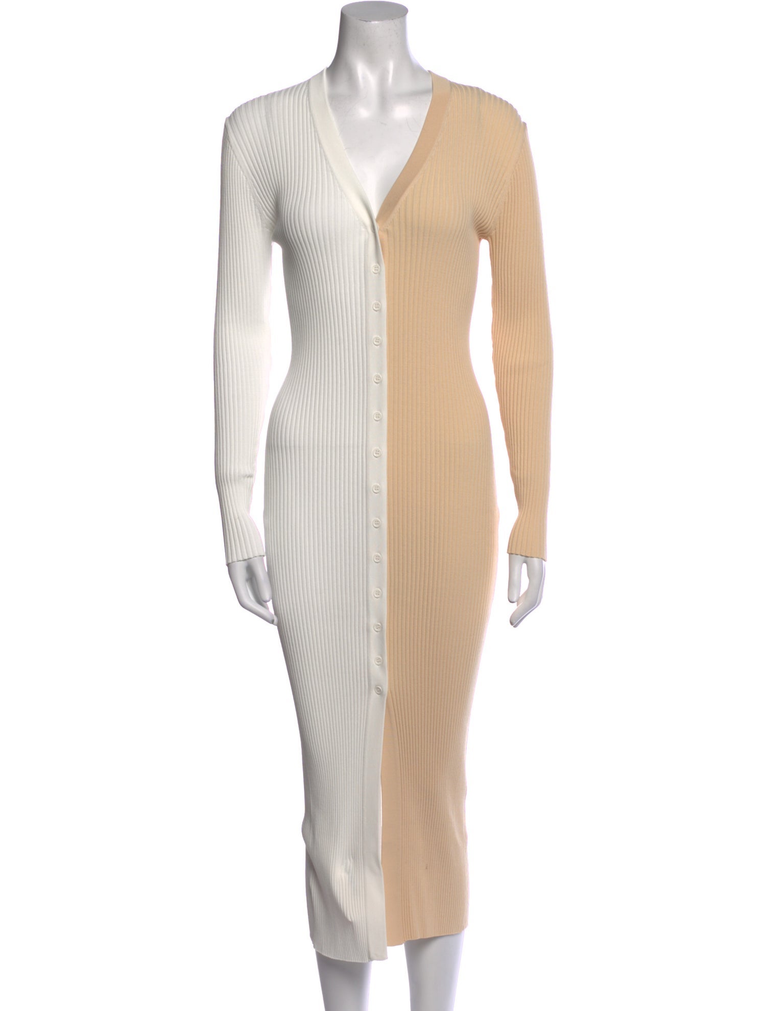 Staud V-Neck Long Dress