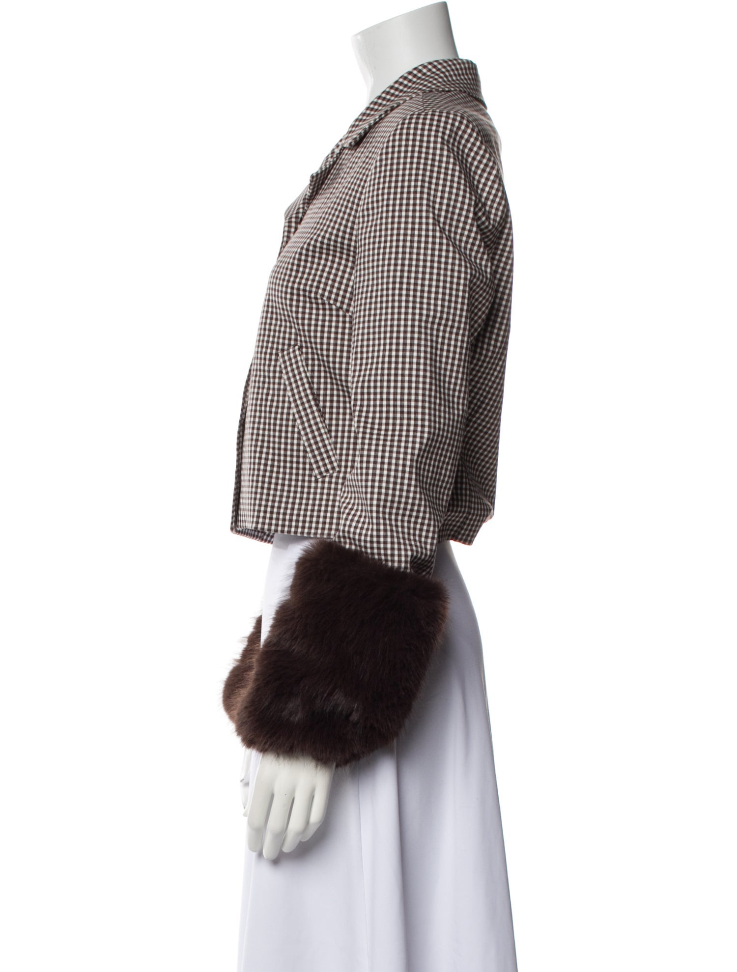 Staud Plaid Print Blazer