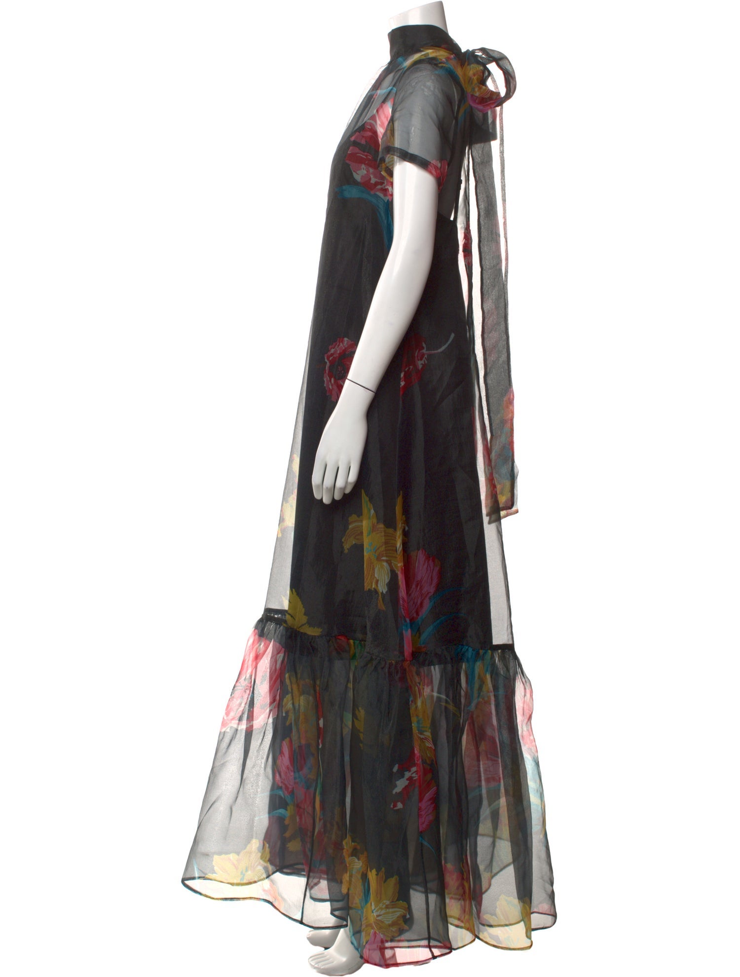 Staud Floral Print Long Dress