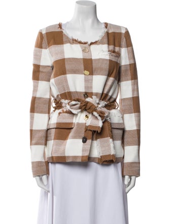 Staud Plaid Print Jacket