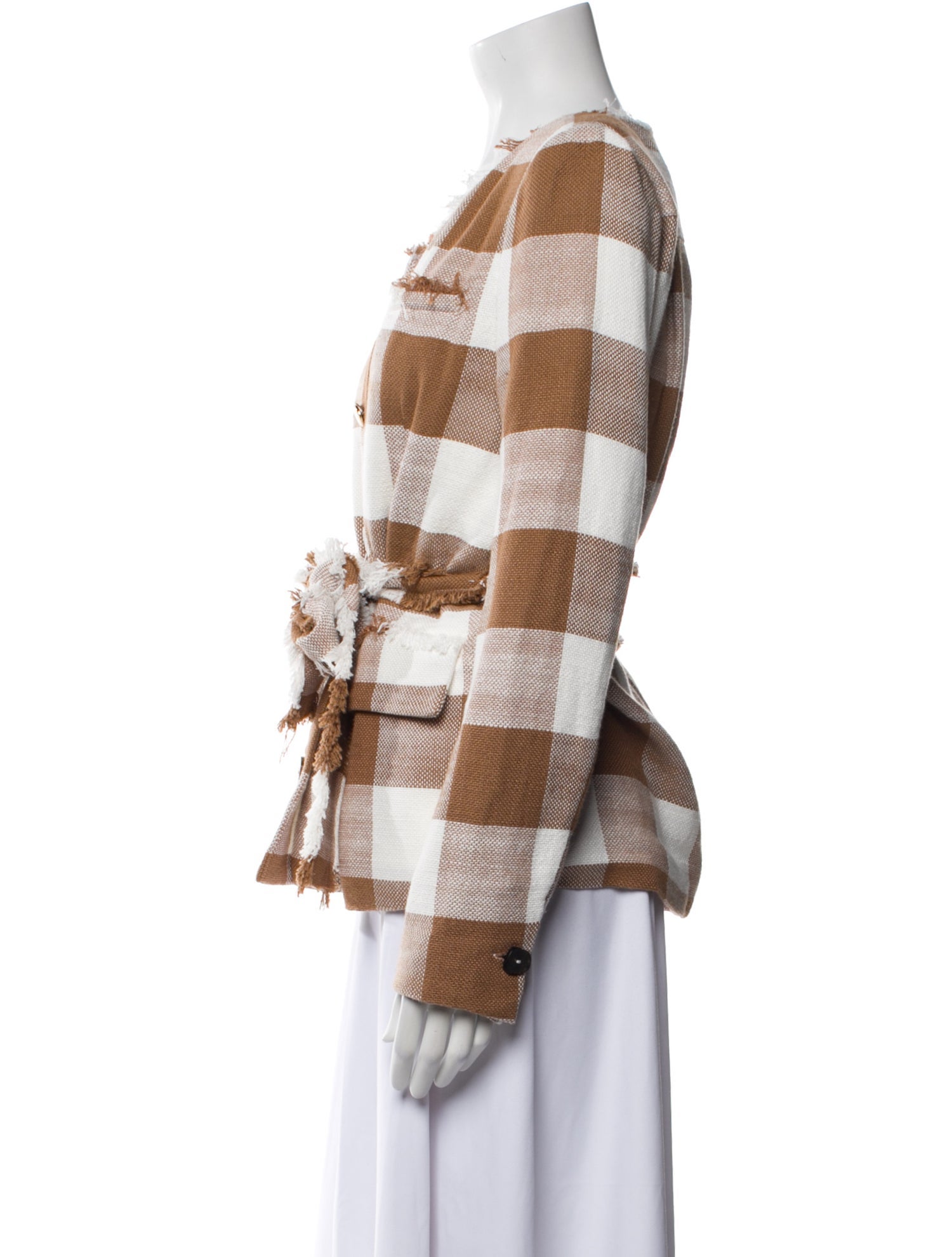 Staud Plaid Print Jacket