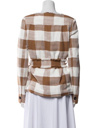 Staud Plaid Print Jacket