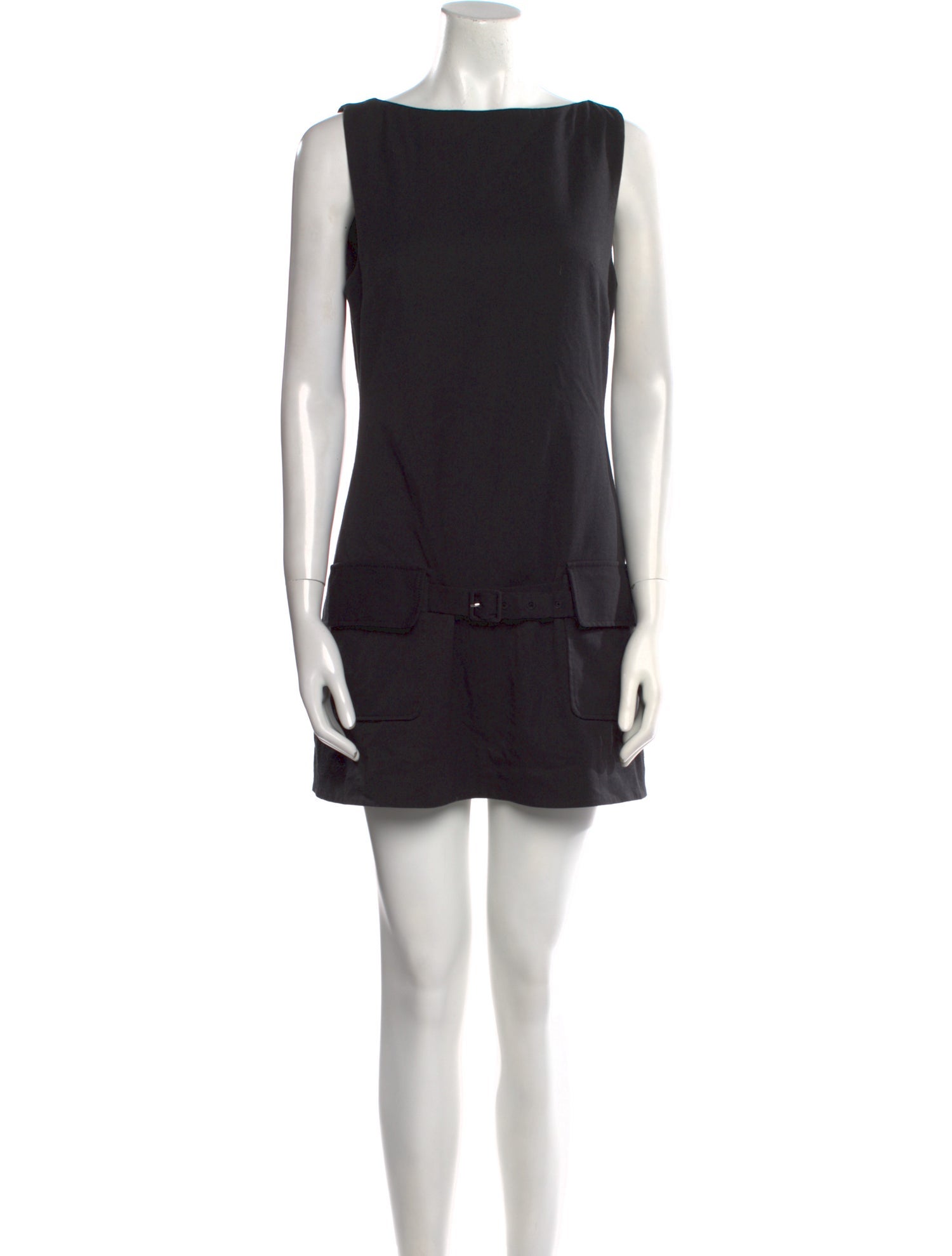 Staud Bateau Neckline Mini Dress