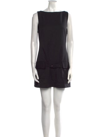 Staud Bateau Neckline Mini Dress