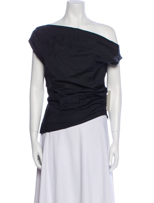 Staud One-Shoulder Short Sleeve Top