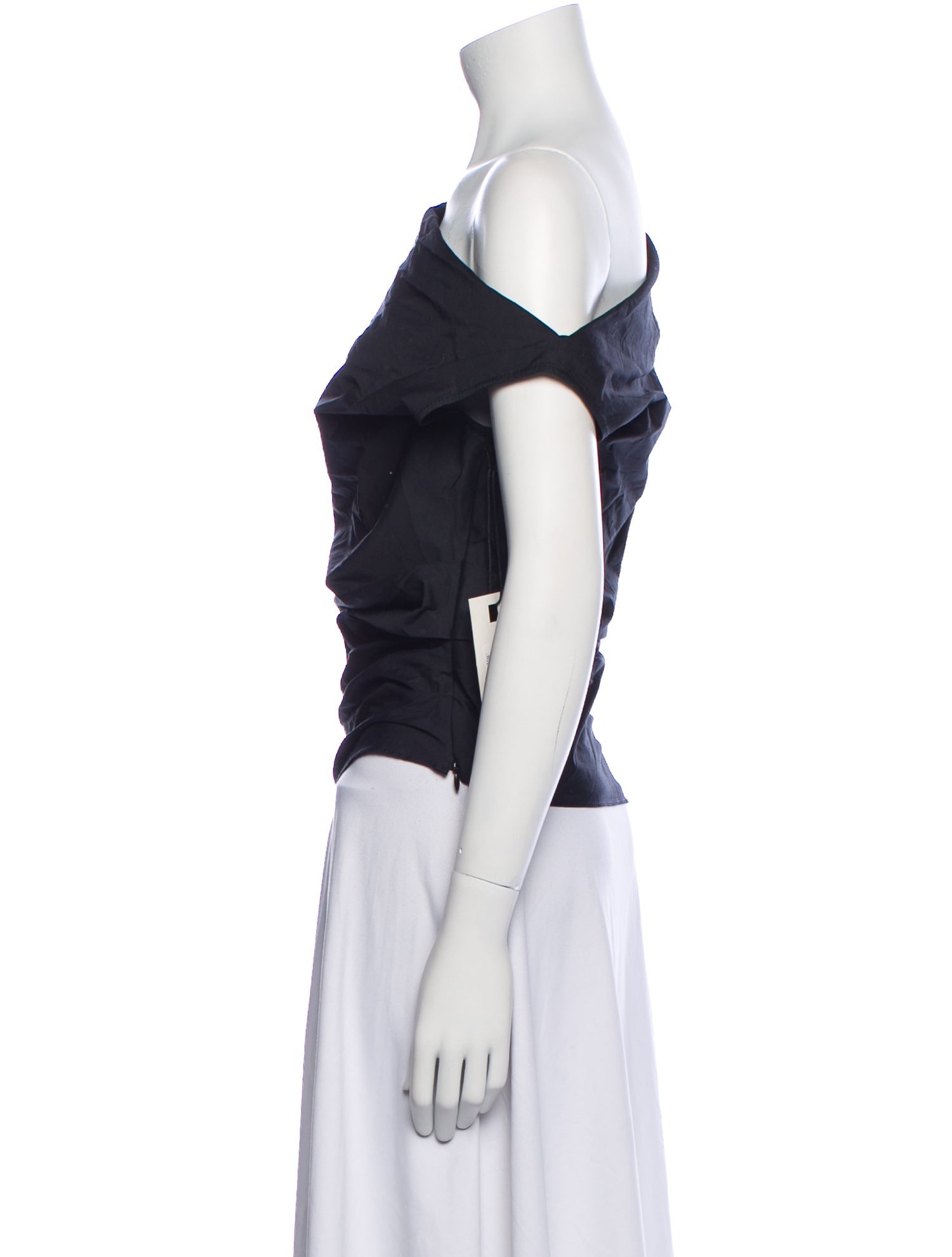 Staud One-Shoulder Short Sleeve Top