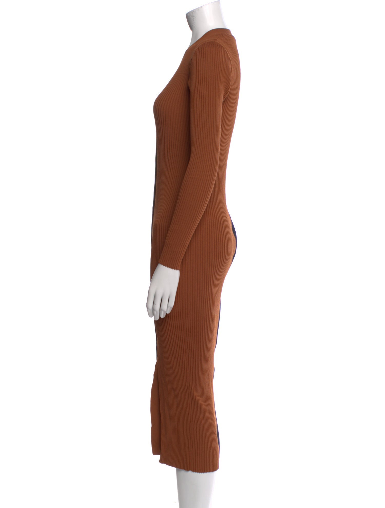 Staud Colorblock Pattern Midi Length Dress