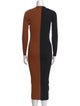 Staud Colorblock Pattern Midi Length Dress