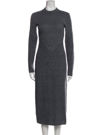 Staud Mock Neck Midi Length Dress