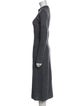 Staud Mock Neck Midi Length Dress