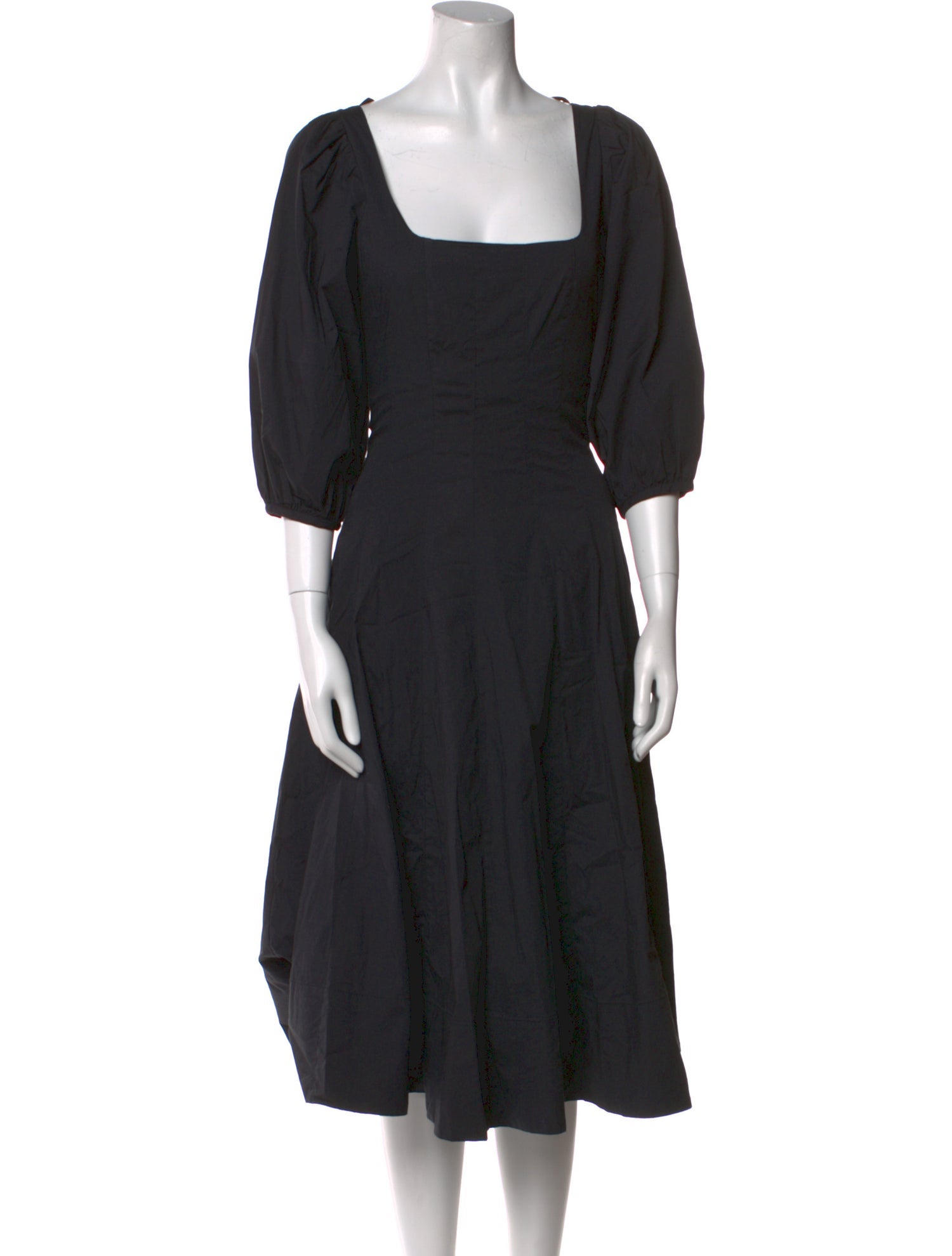 Staud Square Neckline Midi Length Dress