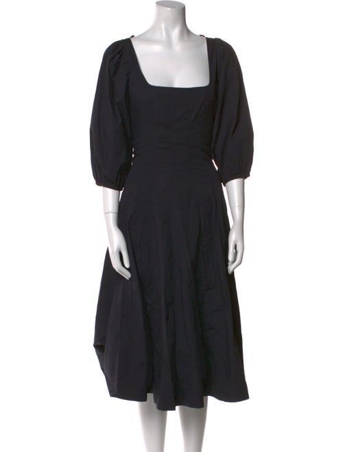 Staud Square Neckline Midi Length Dress