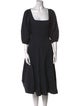 Staud Square Neckline Midi Length Dress