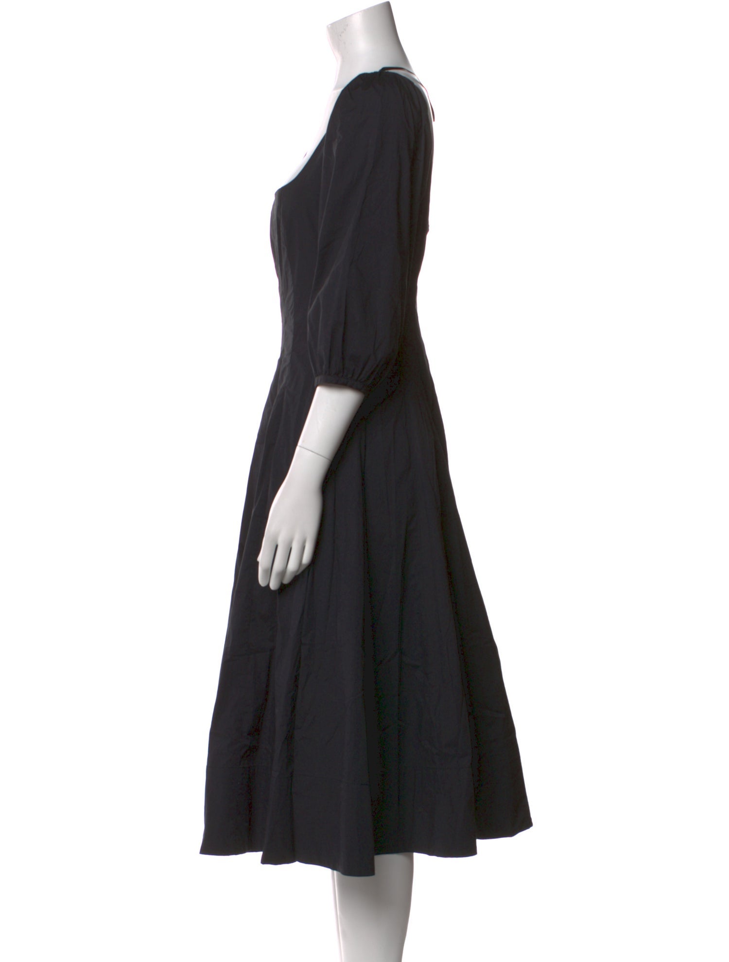 Staud Square Neckline Midi Length Dress