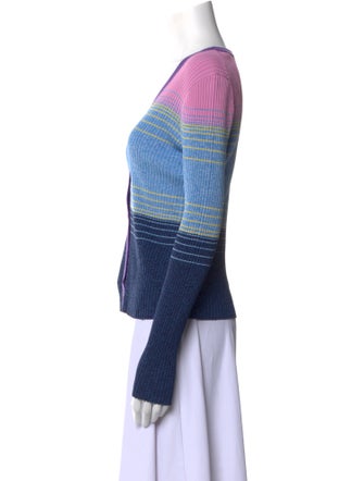 Staud Striped V-Neck Top