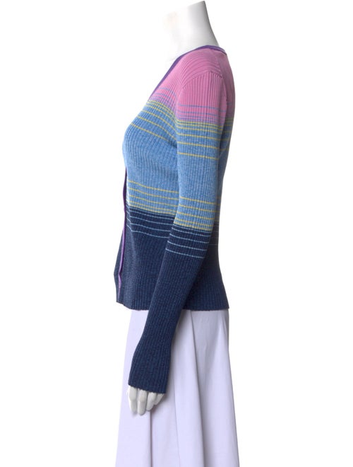 Staud Striped V-Neck Top