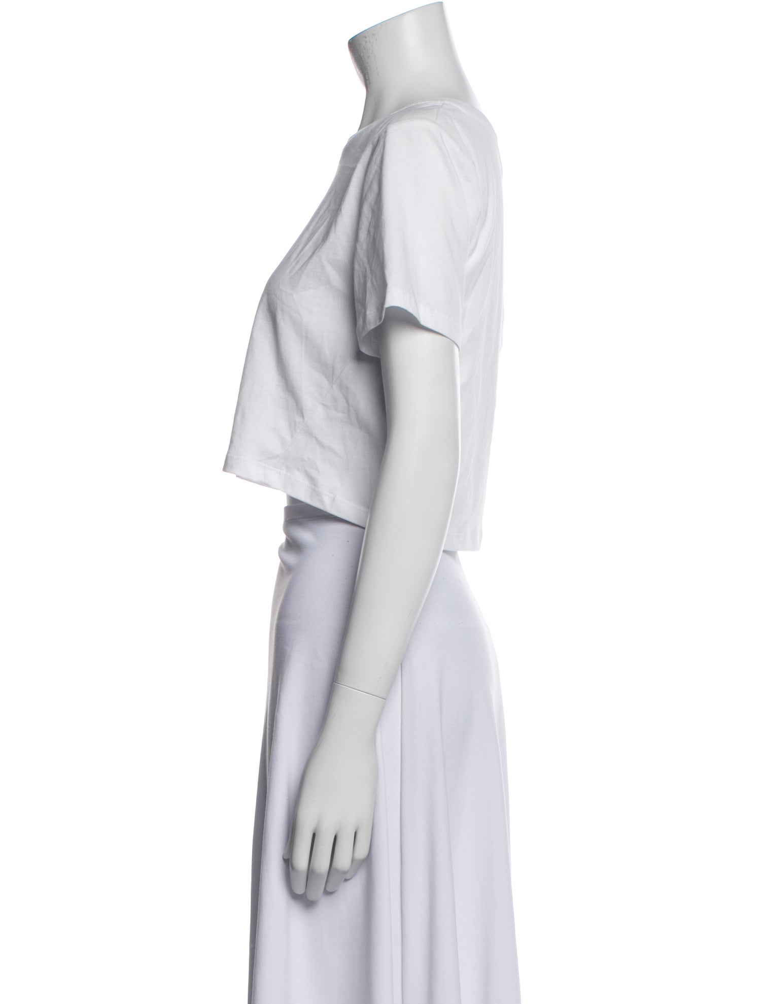 Staud Bateau Neckline Short Sleeve Crop Top w/ Tags