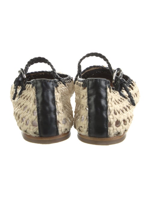 Staud Leather Colorblock Pattern Mary Jane Flats