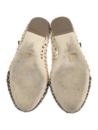 Staud Leather Colorblock Pattern Mary Jane Flats