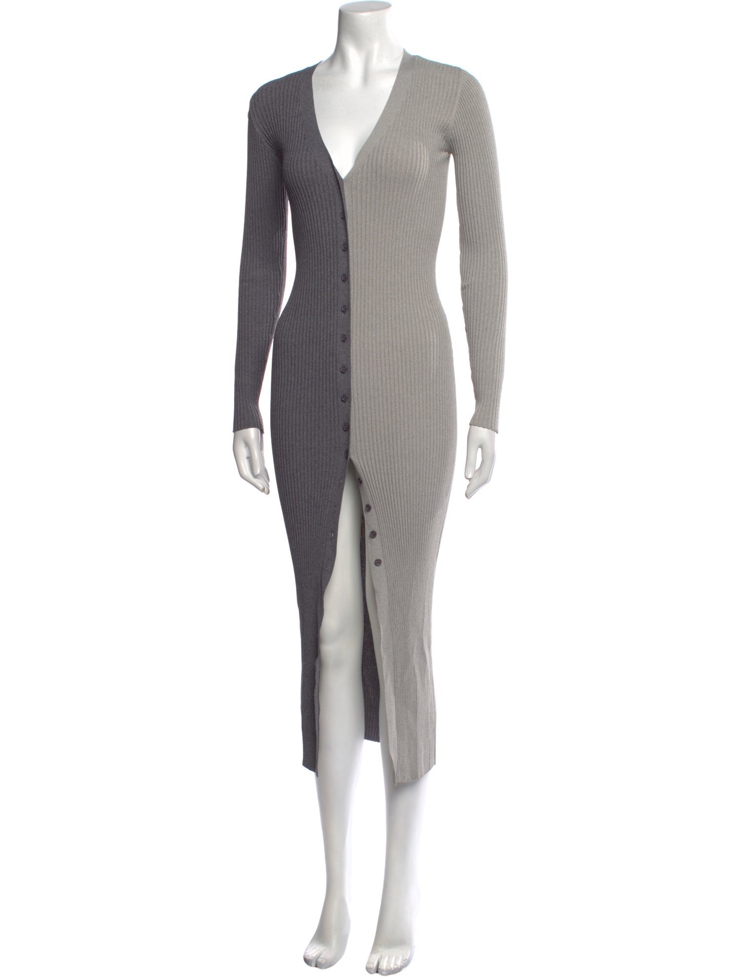 Staud Colorblock Pattern Midi Length Dress