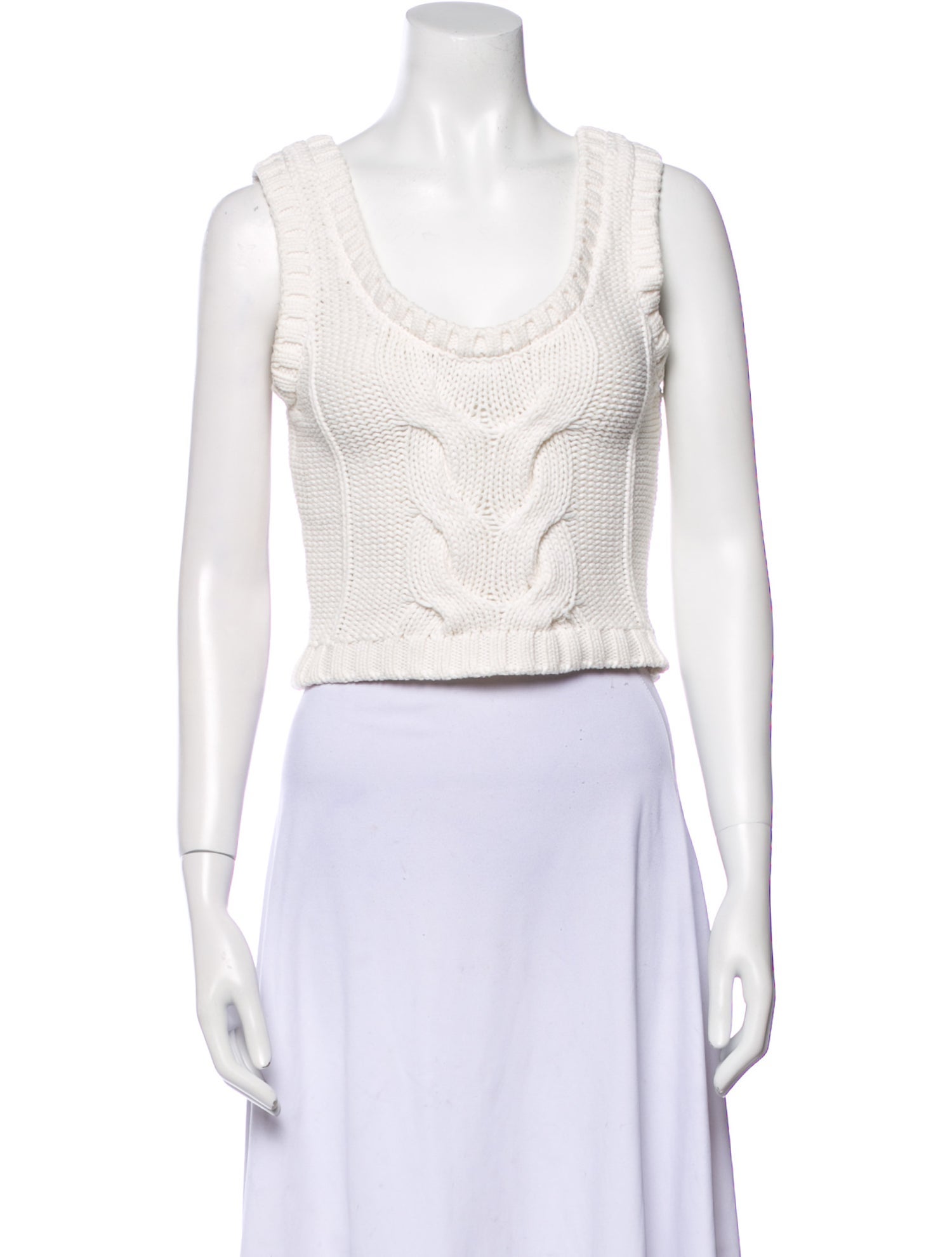 Staud Scoop Neck Sleeveless Crop Top