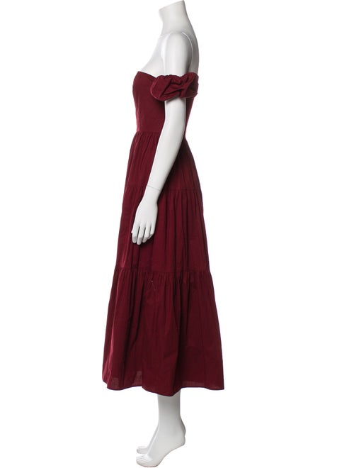 Staud Off-The-Shoulder Midi Length Dress