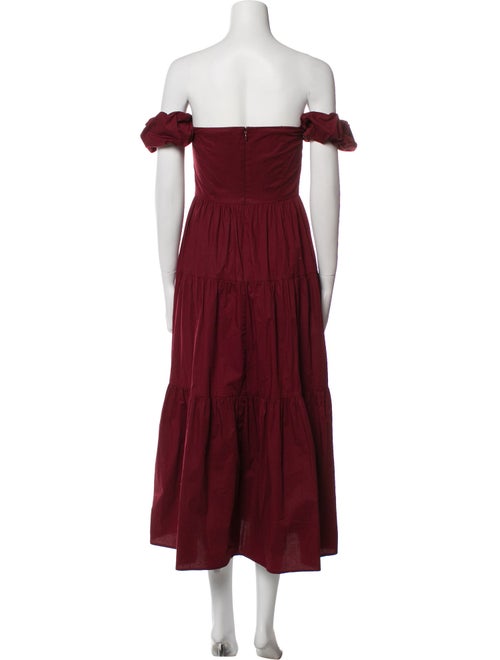 Staud Off-The-Shoulder Midi Length Dress