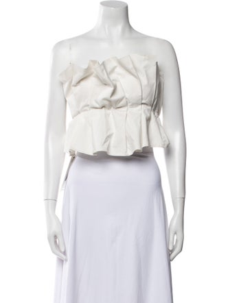 Staud Strapless Crop Top