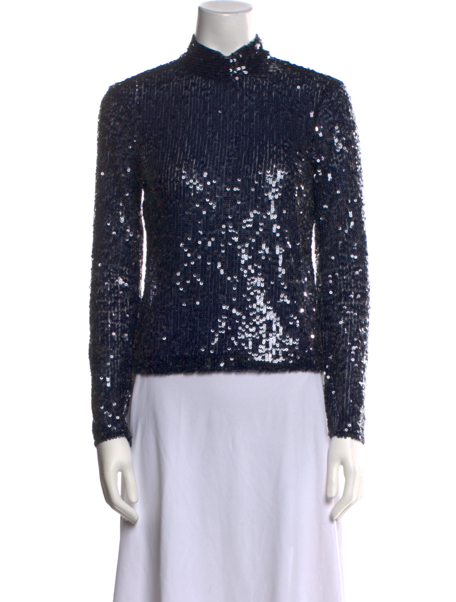 Staud Printed Mock Neck Blouse