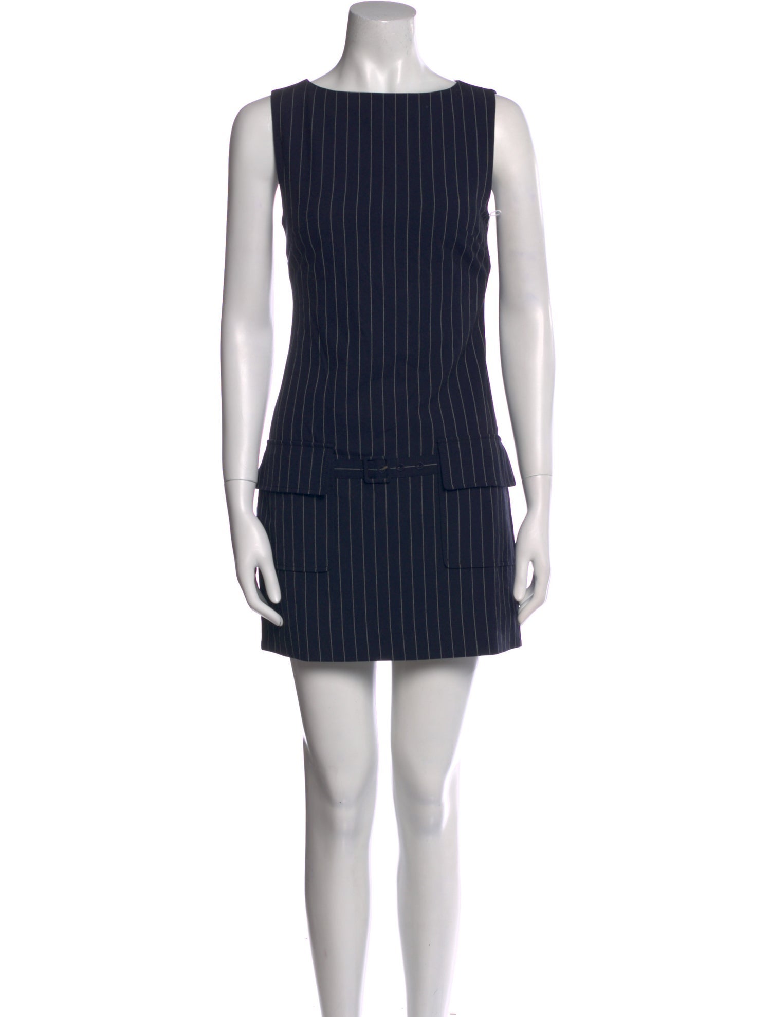Staud Bateau Neckline Mini Dress