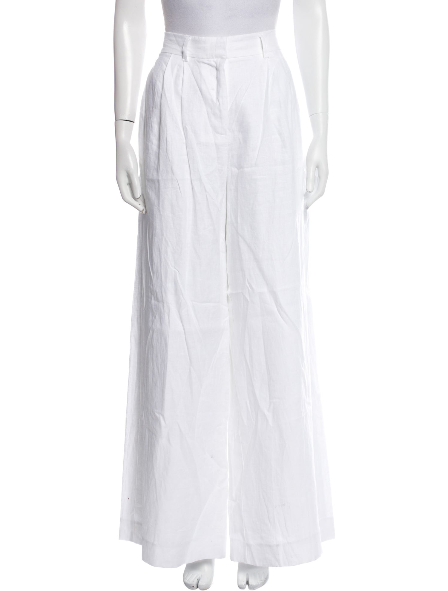 Staud Linen Wide Leg Pants
