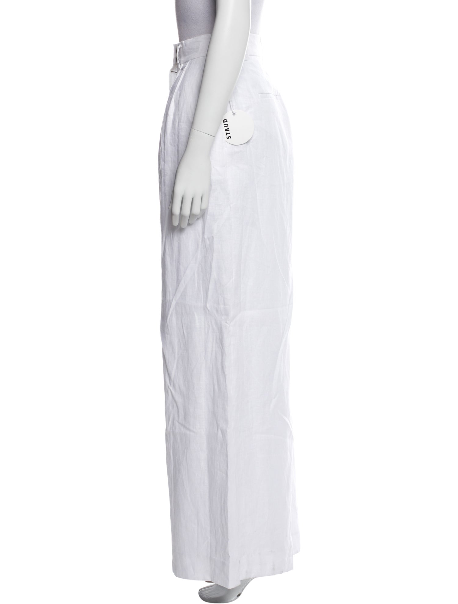 Staud Linen Wide Leg Pants