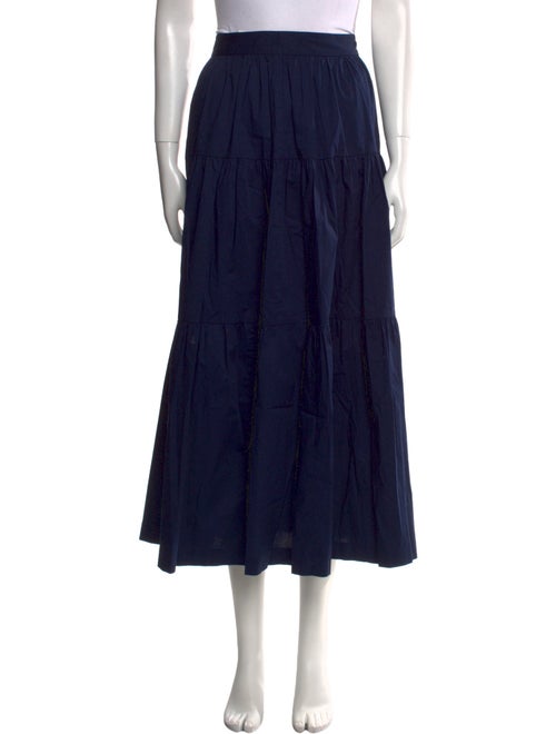 Staud Pleated Accents Midi Length Skirt