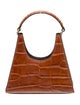 Staud Embossed Leather Top Handle Bag