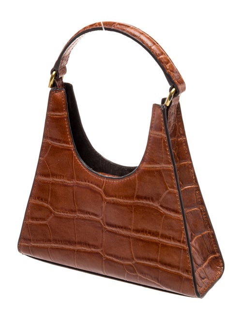Staud Embossed Leather Top Handle Bag