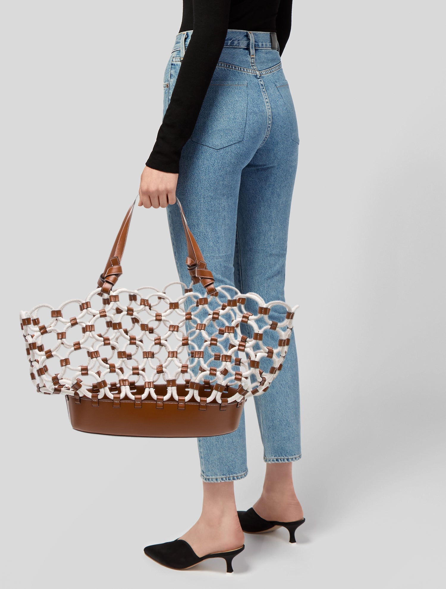 Staud Leather Top Handle Bag