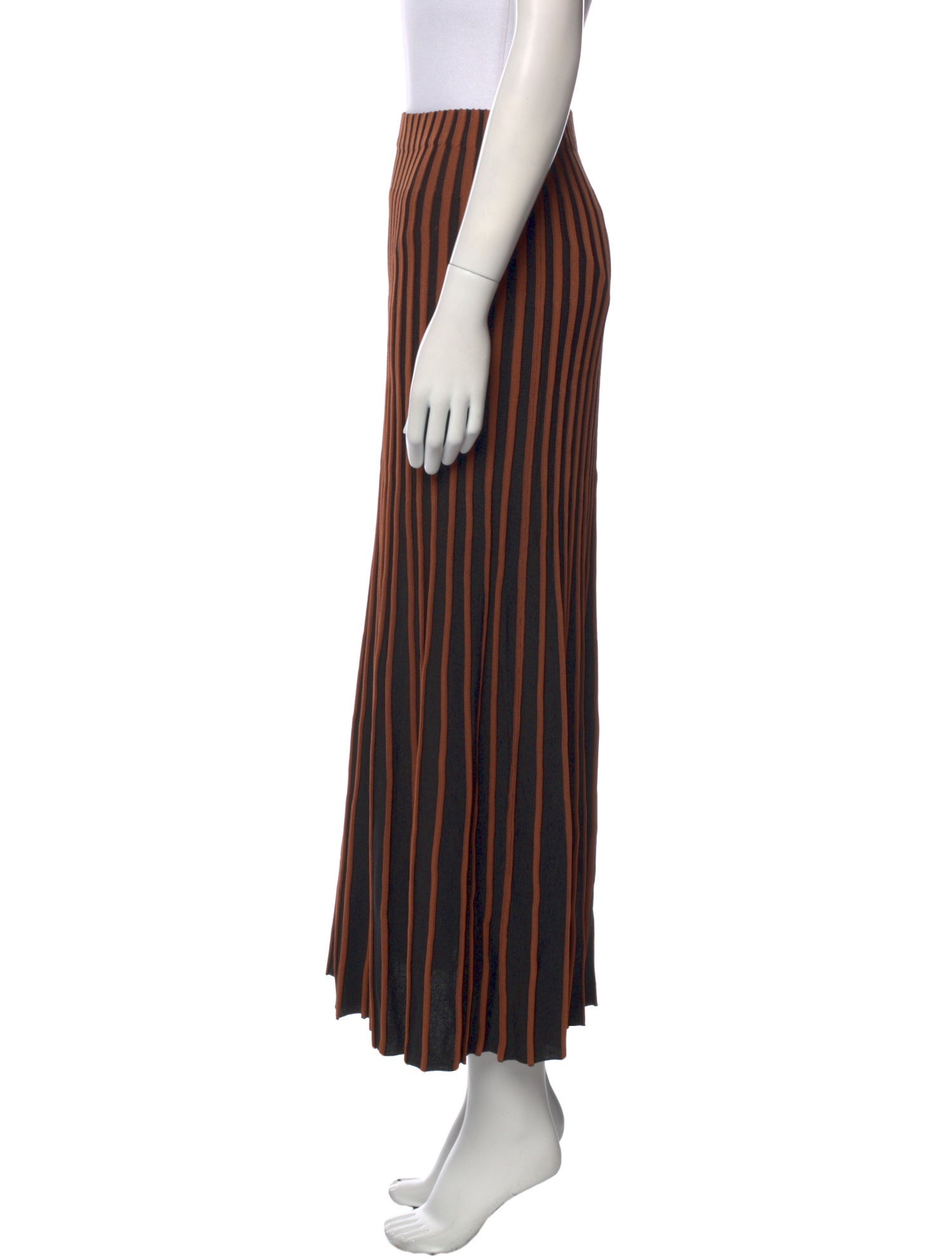 Staud Striped Midi Length Skirt