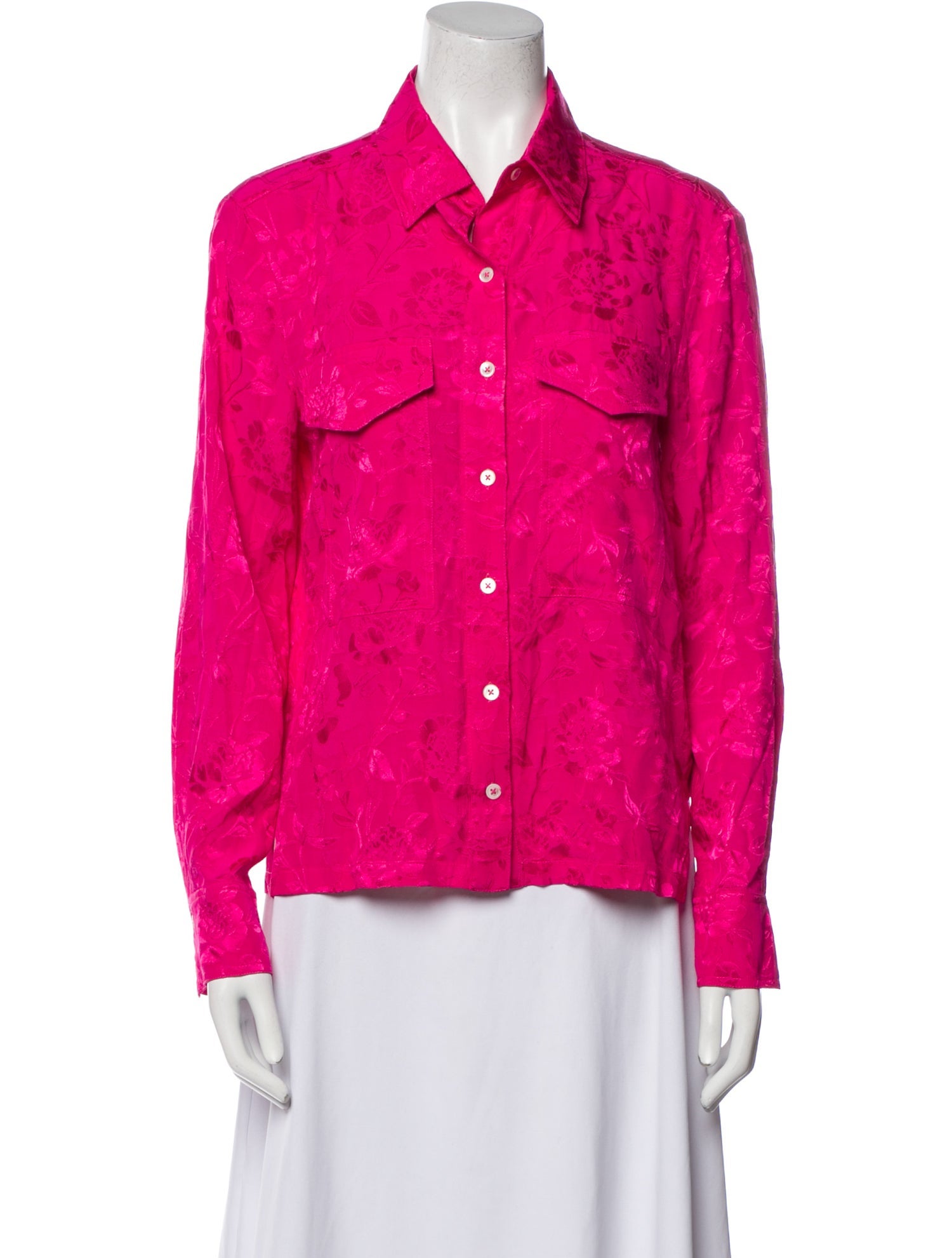 Staud Long Sleeve Button-Up Top