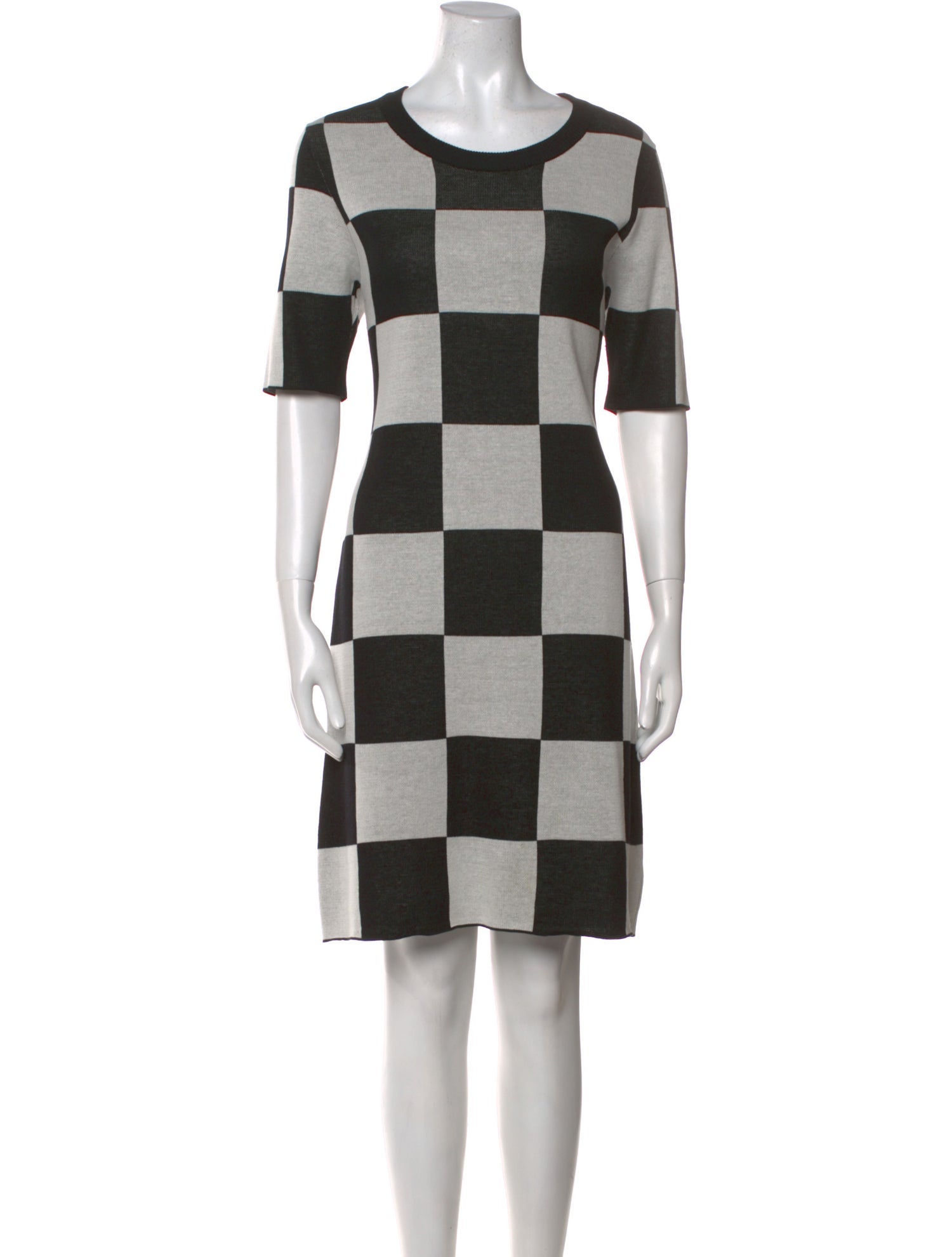 Staud Plaid Print Knee-Length Dress