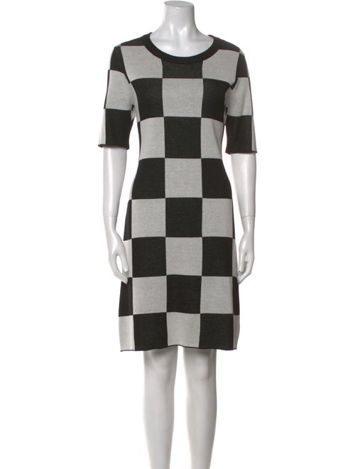 Staud Plaid Print Knee-Length Dress