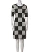 Staud Plaid Print Knee-Length Dress