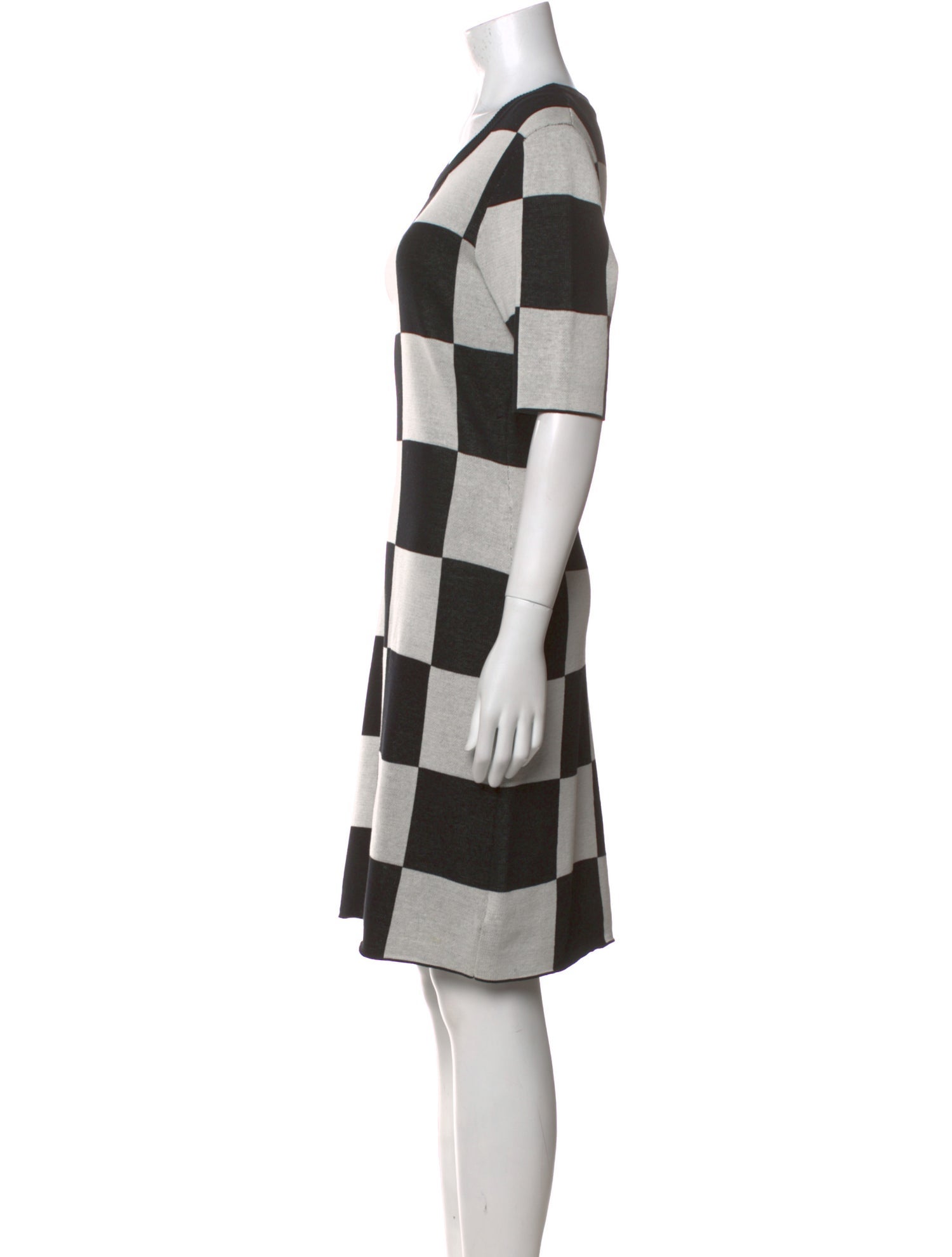 Staud Plaid Print Knee-Length Dress